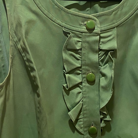 Talbots Green Ruffle Dress - Picture 5 of 6